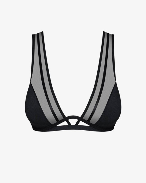 Czarny biustonosz z siateczki